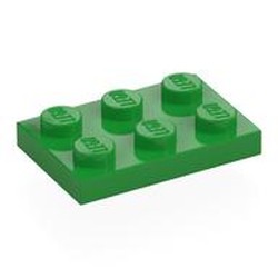 LEGO part 3021 Plate 2 x 3 in Bright Green