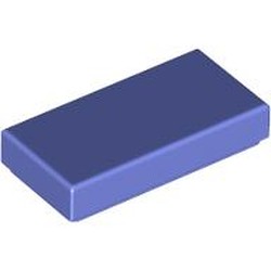 LEGO part 3069b Tile 1 x 2 with Groove in Blue Violet