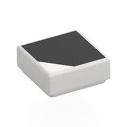 LEGO part 3070bpr0060 Tile 1 x 1 with Black Surface, Triangle Cutout print in White