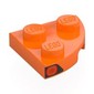 Plate Round Corner 2 x 2 with Red Tail Light print