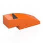 Slope Curved 3 x 1 No Studs with Black Shape print