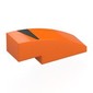 Slope Curved 3 x 1 No Studs with Black Shape print