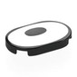 Tile Round 2 x 3 with White Surface, Black Oval Off-Center (Eye) print