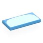 Tile 2 x 4 with Bright Light Blue Tummy print
