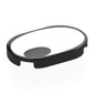 Tile Round 2 x 3 with White Surface, Black Oval in Corner (Eye) print