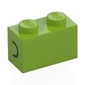 Brick 1 x 2 with Black 'C' / Ear print