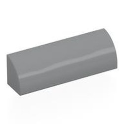 LEGO part 5849 Brick Curved 1 x 4 x 1 in Medium Stone Grey/ Light Bluish Gray