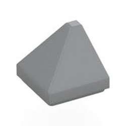 LEGO part 7826 Slope 30° 1 x 1 x 2/3 Double Corner in Medium Stone Grey/ Light Bluish Gray