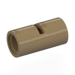 LEGO part 62462 Technic Pin Connector Round [Slotted] in Sand Yellow/ Dark Tan