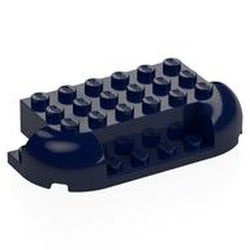 LEGO part 8289 BRICK 4X8X1 1/3, BOW, W/ CUTOUT in Earth Blue/ Dark Blue