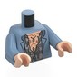 Torso, Sand Blue Arms, Light Nougat Hands with print