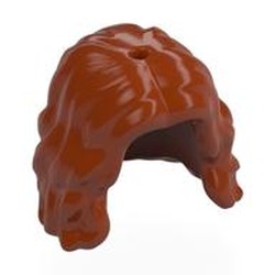 LEGO part 2632 Hair Long Wavy/Curly in Dark Orange