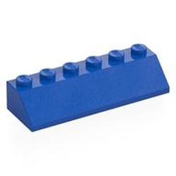 LEGO part 23949 Slope 45° 2 x 6 in Bright Blue/ Blue