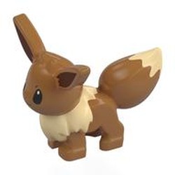 LEGO part 117811pat0001 Creature, Eevee with Medium Nougat Fur Pattern in Brick Yellow/ Tan