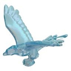 LEGO part 8067 Animal, Bird, Phenix with Open Wings in Transparent Blue with Opalescence/ Satin Trans-Light Blue