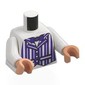 Torso, White Arms, Nougat Hands with print