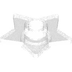 LEGO part 8295 Plate Special 5-Point Star 2 x 2 with One Stud in Transparent with Opalescence/ Satin Trans-Clear