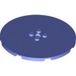 LEGO part 8297 Plate Round 8 x 8 with 4 Center Studs in Blue Violet