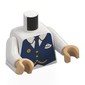 Torso, White Arms, Warm Tan Hands with print