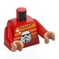 Torso, Orange Striped Sweater, Stormtrooper on Front, Darth Vader on Back print, Red Arms, Medium Nougat Hands
