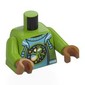 Torso, Lime Arms, Medium Nougat Hands with print