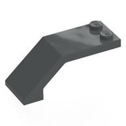 LEGO part 6070 Windscreen 5 x 2 x 1 2/3 in Dark Stone Grey / Dark Bluish Gray