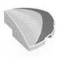 Brick Round Corner, Curved 3 x 3 x 1 Quarter Circle with Dark Bluish Grey Mesh, Shape print