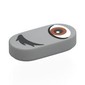 Tile Round 1 x 2 with Reddish Brown Eye, Black Eyebrow, Right print