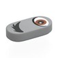 Tile Round 1 x 2 with Reddish Brown Eye, Black Eyebrow, Left print