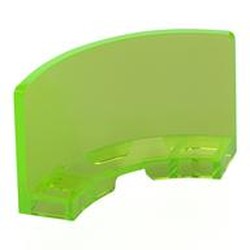 LEGO part 3535 Panel 3 x 3 x 2 Quarter Round in Transparent Bright Green/ Trans-Bright Green