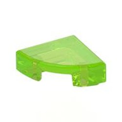 LEGO part 25269 Tile Round 1 x 1 Quarter in Transparent Bright Green/ Trans-Bright Green
