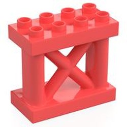 LEGO part 65156 Duplo Support 2 x 4 x 3, Girder in Vibrant Coral/ Coral
