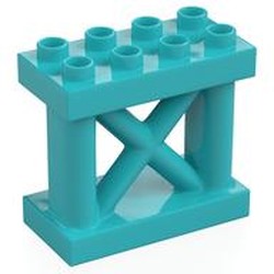 LEGO part 65156 Duplo Support 2 x 4 x 3, Girder in Medium Azure