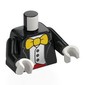 Torso, Black Arms, White Hands with print