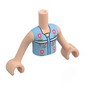 Minidoll Torso Girl with Light Nougat Arms and Hands with print