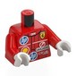 Torso, Racing Suit, HP, SHELL, Ferrari, UniCredit Logo, White 'HAMILTON' print, Red Arms, White Hands