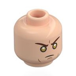 LEGO part 28621pr0226 Minifig Head with Print in Light Nougat