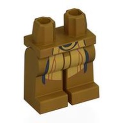 LEGO part 970c21pr0007 Hips and Pearl Gold Legs with Print in Warm Gold/ Pearl Gold