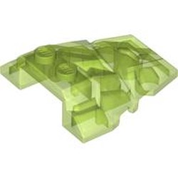 LEGO part 64867 Wedge 4 x 4 Fractured Polygon Top in Transparent Bright Green/ Trans-Bright Green
