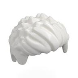 LEGO part 2631 Hair Short Pointy, Wavy in Front in White