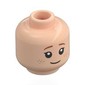Minifig Head Ginny Weasley, Dark Orange Eyebrows, Freckles, Tired Smile / Closed Eyes, Sleeping