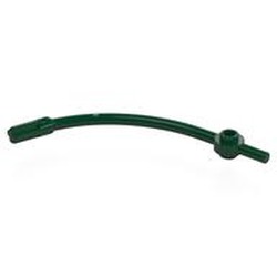 LEGO part 4042 Bar Curved with Axle End and 1 x 1 Round Plate in Earth Green/ Dark Green