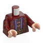 Torso, Dark Red Arms, Light Nougat Hands with print