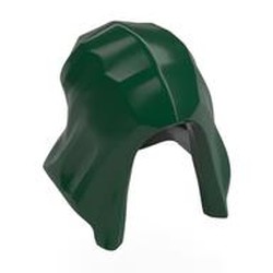 LEGO part 59276 Hood Long, Angular in Earth Green/ Dark Green