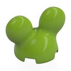 LEGO part 8100 Brick Round, 2 x 2 x 2 with Mickey Mouse Ears in Bright Yellowish Green/ Lime