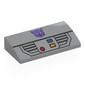 Slope Brick Curved 2 x 4 x 2/3 No Studs, with Bottom Tubes with Dark Purple Megatron Symbol, Control Panel print
