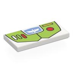 LEGO part 87079pr0156 Tile 2 x 4 with print in White