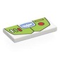Tile 2 x 4 with Lime Armour, White/Red/Yellow Buttons, Bird on Medium Blue Background print (Buzz Lightyear)