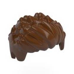 LEGO part 2631 Hair, Short Pointy, Wavy in Front in Reddish Brown