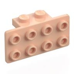 LEGO part 93274 Bracket 1 x 2 - 2 x 4 in Light Nougat